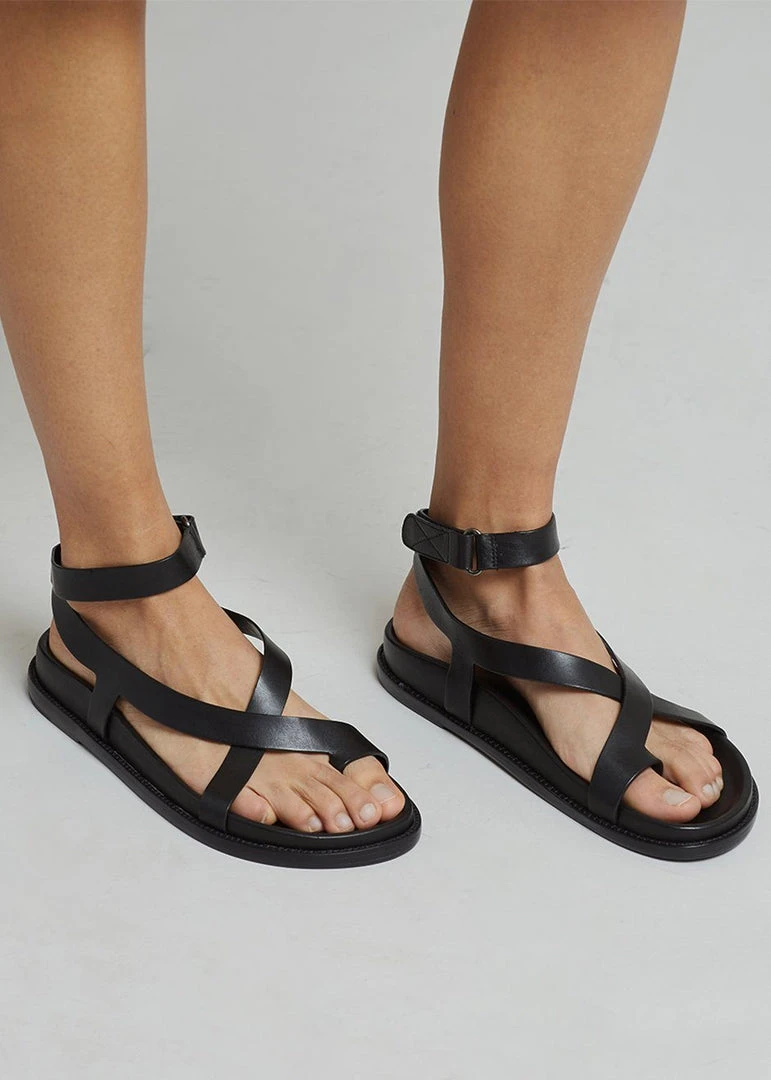 Porte & Paire X TFS Cross Sandal - Black SHOES