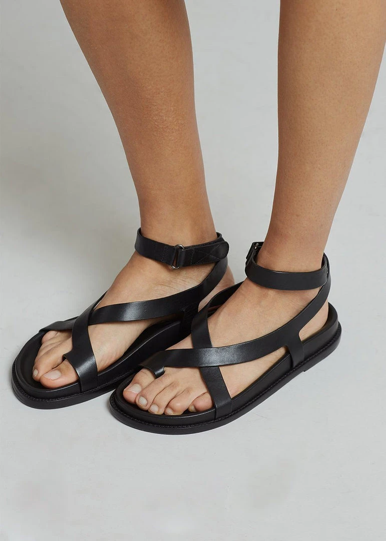 Porte & Paire X TFS Cross Sandal - Black SHOES