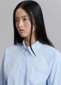 The Frankie Shop Prima Shirt - Blue Stripe CLOTHING
