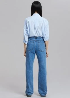 The Frankie Shop Prima Shirt - Blue Stripe CLOTHING