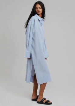 Agit Rama Shirt Dress - Blue Stripe
