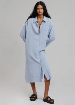 Agit Rama Shirt Dress - Blue Stripe