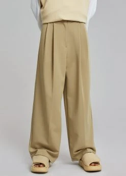 The Frankie Shop Ren Pleated Pants - Sand