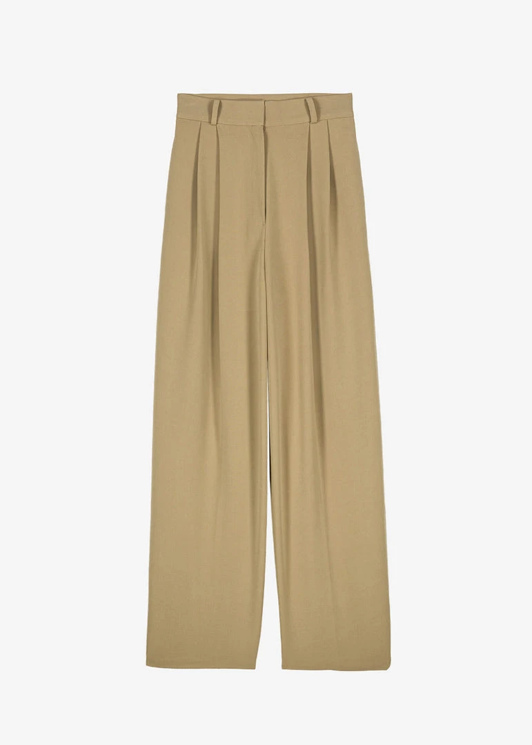 The Frankie Shop Ren Pleated Pants - Sand