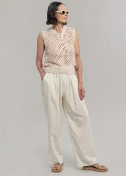 Eter Renata Crochet Vest - Cream