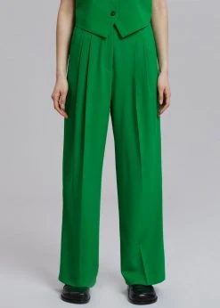 The Frankie Shop CLOTHING Rina Trousers - Kelly Green