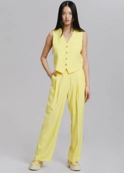 The Frankie Shop Rina Trousers - Blazing Yellow CLOTHING