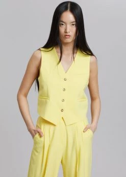 The Frankie Shop Rina Vest - Blazing Yellow