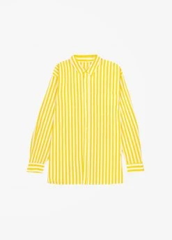 The Frankie Shop Riviera Oversized Shirt - Yellow Stripe CLOTHING