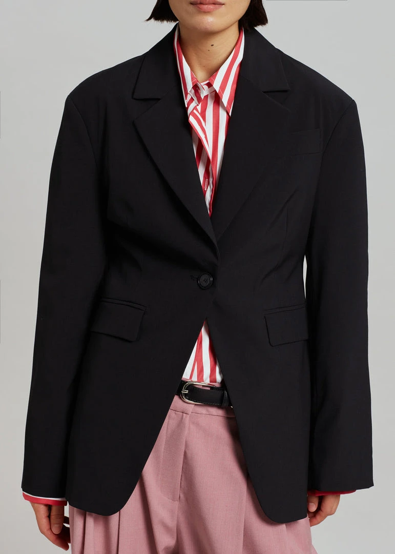 R贸he Ati Blazer - Noir CLOTHING