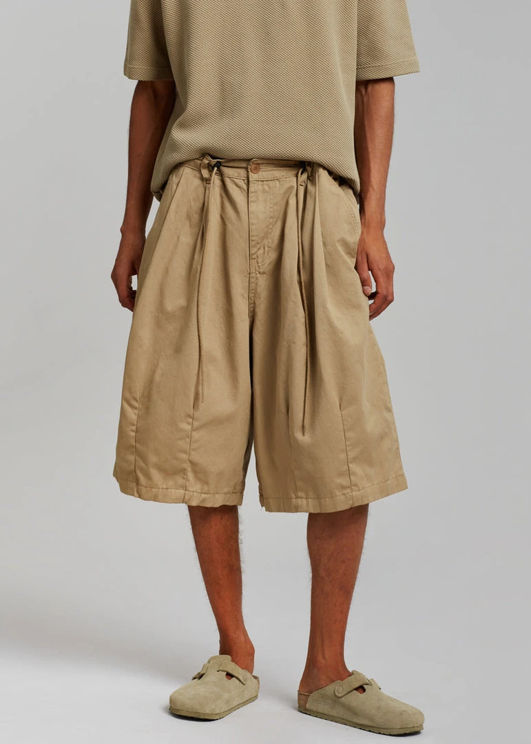The Farmers Market Men Roman Relaxed Shorts - Beige