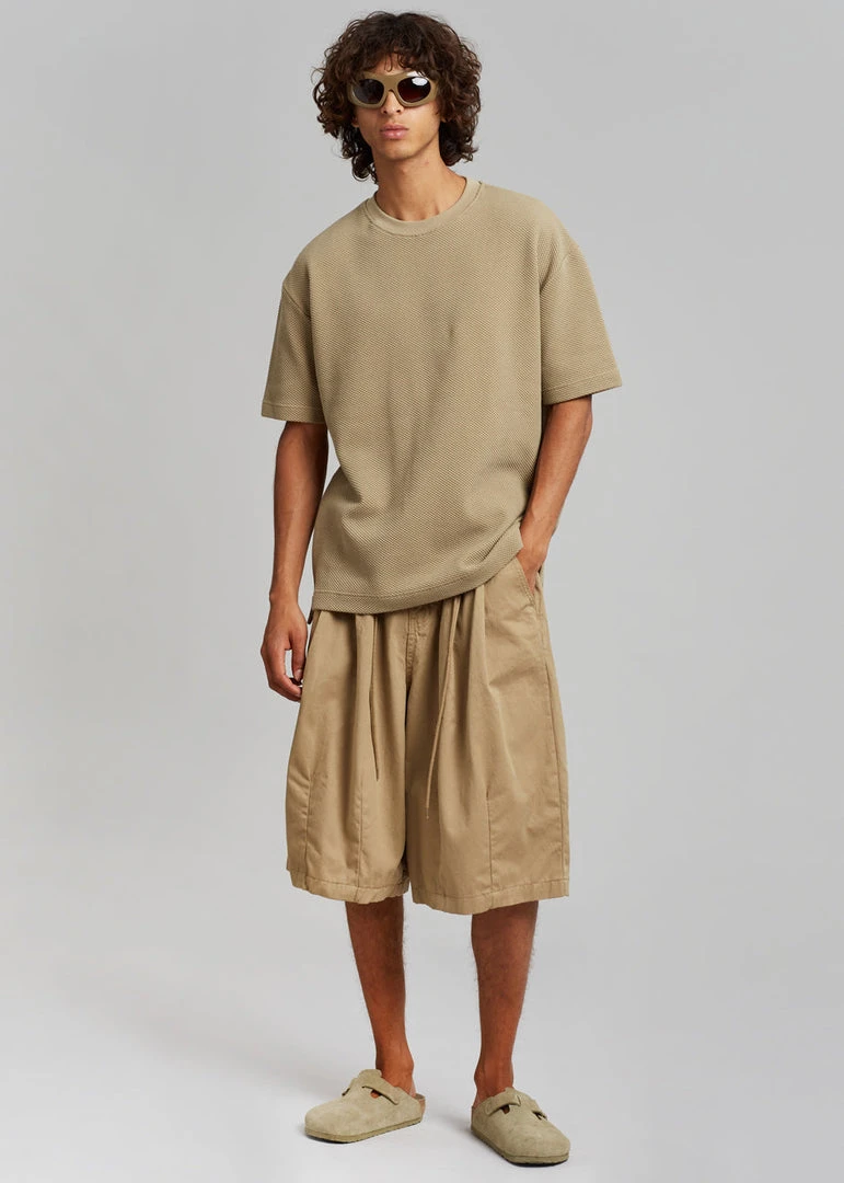 The Farmers Market Men Roman Relaxed Shorts - Beige