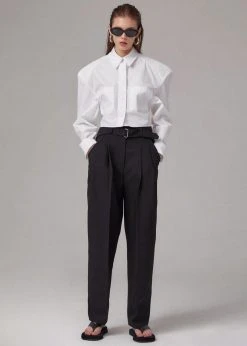 Stage CLOTHING Romi Shoulder Padded Shirt - White