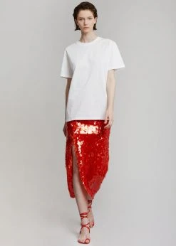 ROTATE Caitlin Skirt - Mandarin Red