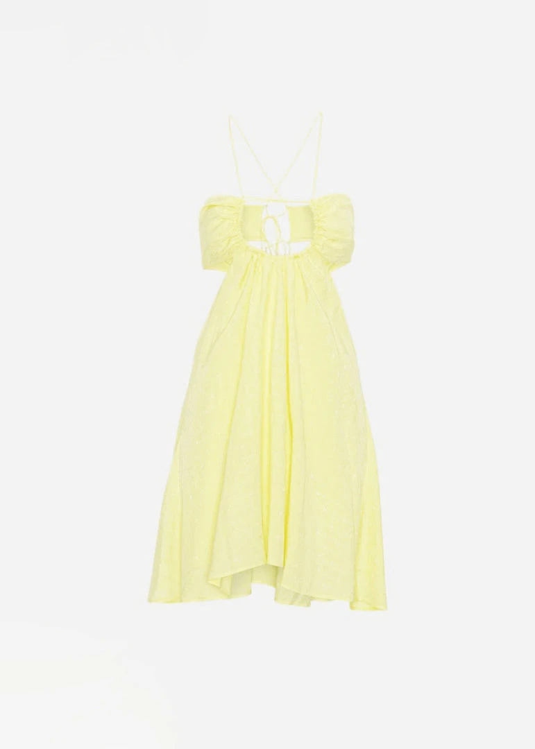ROTATE Nanna Dress - Elfin Yellow CLOTHING