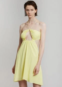 ROTATE Nanna Dress - Elfin Yellow CLOTHING