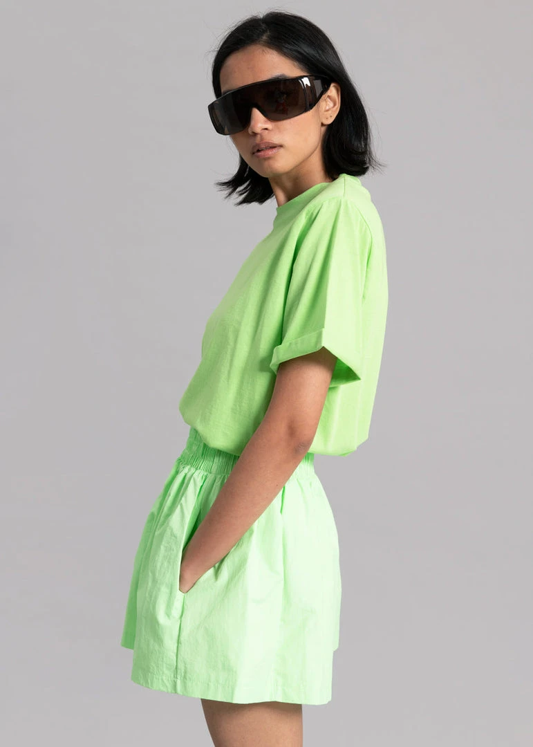 Another J Rue Gym Shorts - Lime CLOTHING