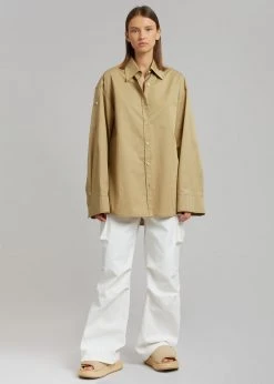 Blossom Rui Rolled Sleeves Shirt - Tan