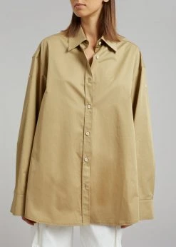 Blossom Rui Rolled Sleeves Shirt - Tan