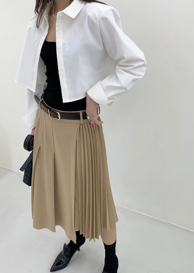 Another J Ruthe Midi Skirt - Sand