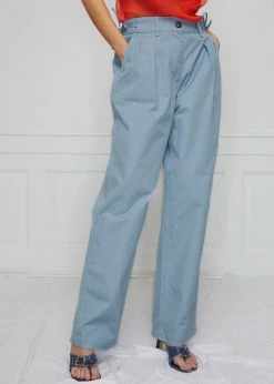 CLOTHING Saks Potts Johan Pants - Dusty Blue