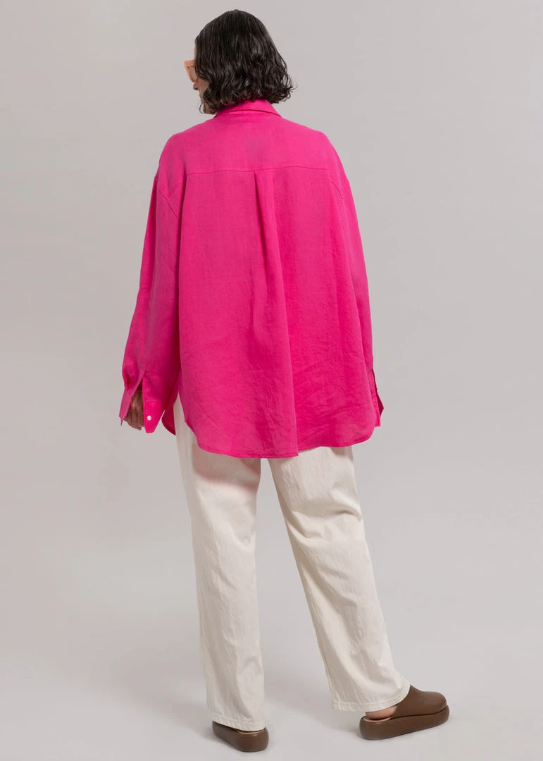 The Frankie Shop Sam Shirt - Fuchsia CLOTHING