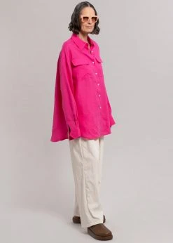 The Frankie Shop Sam Shirt - Fuchsia CLOTHING