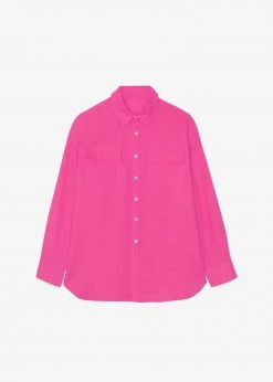 The Frankie Shop Sam Shirt - Fuchsia CLOTHING