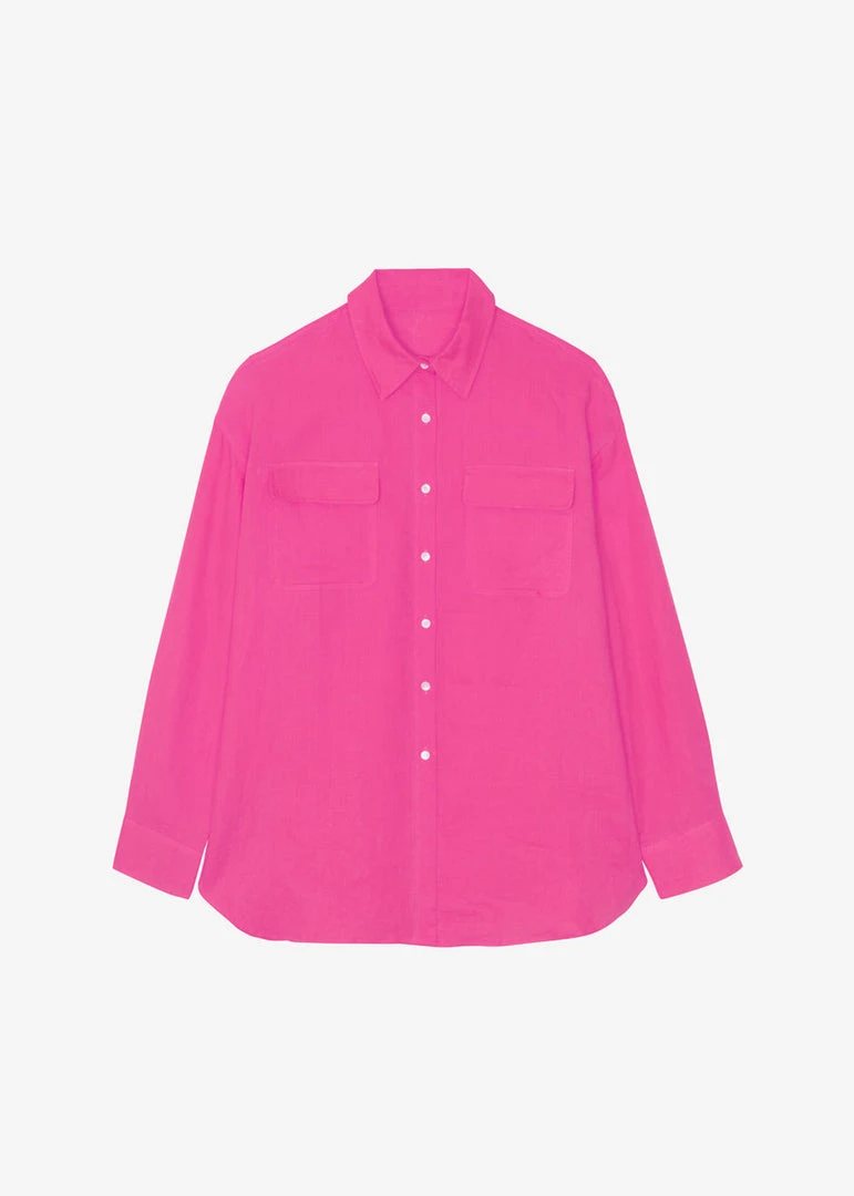 The Frankie Shop Sam Shirt - Fuchsia CLOTHING