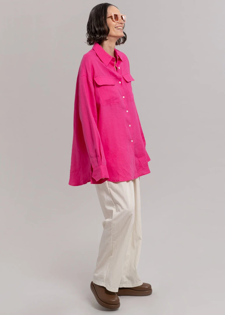 The Frankie Shop Sam Shirt - Fuchsia CLOTHING