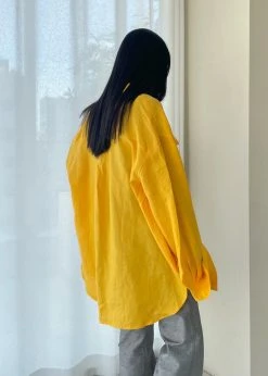 The Frankie Shop CLOTHING Sam Shirt - Gold Yellow