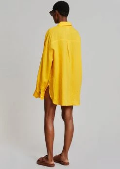 The Frankie Shop CLOTHING Sam Shirt - Gold Yellow