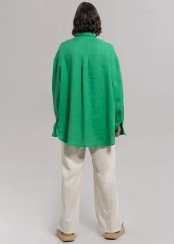 The Frankie Shop Sam Shirt - Kelly Green CLOTHING