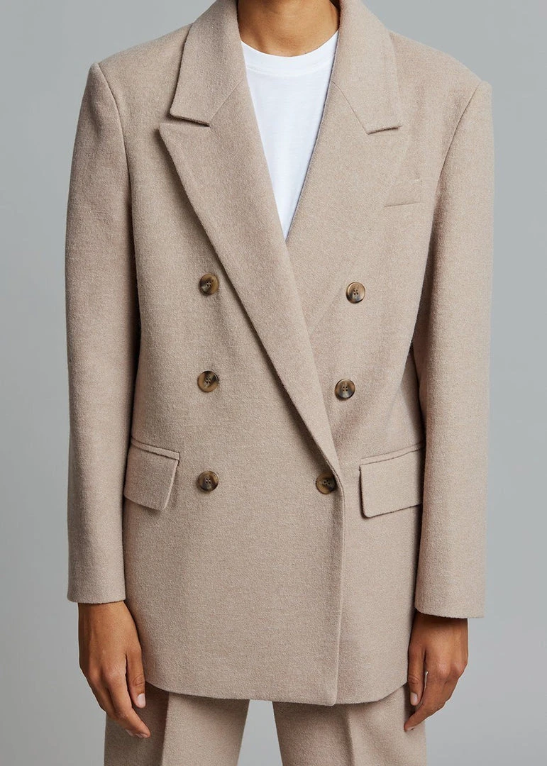 The Frankie Shop Samara Suit Blazer - Mocha