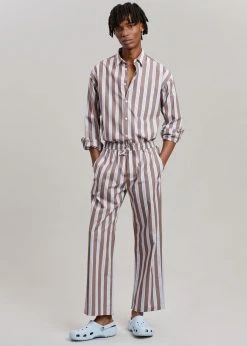 Samsoe Men Samsøe & Samsøe Marley Shirt - Brown Stripe