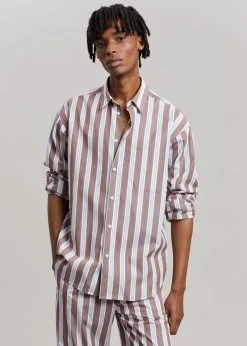 Samsoe Men Samsøe & Samsøe Marley Shirt - Brown Stripe