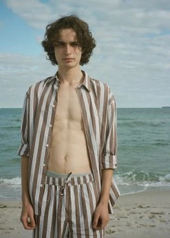 Samsoe Men Samsøe & Samsøe Marley Shirt - Brown Stripe