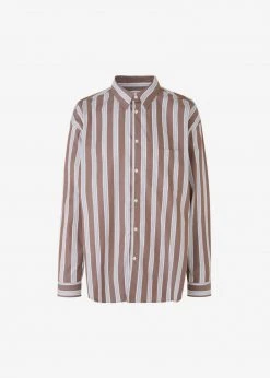 Samsoe Men Samsøe & Samsøe Marley Shirt - Brown Stripe