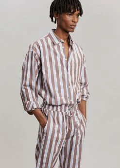 Samsoe Men Samsøe & Samsøe Marley Shirt - Brown Stripe