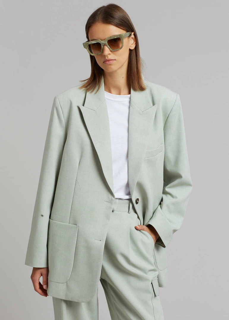 The Frankie Shop Samson Blazer - Mint CLOTHING