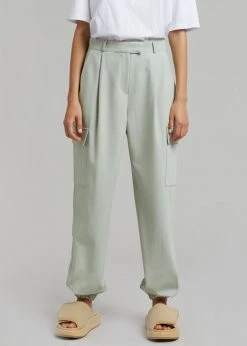 The Frankie Shop Samson Cargo Pants - Mint