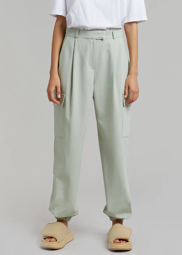 The Frankie Shop Samson Cargo Pants - Mint