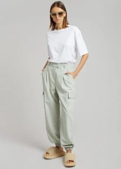 The Frankie Shop Samson Cargo Pants - Mint