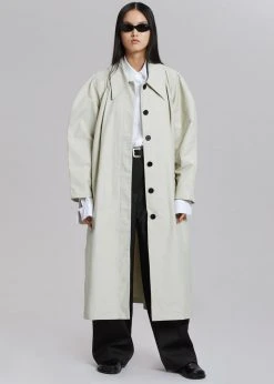 The Frankie Shop CLOTHING Santa Trench Coat - Pale Khaki