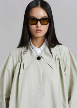 The Frankie Shop CLOTHING Santa Trench Coat - Pale Khaki