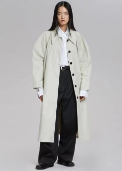 The Frankie Shop CLOTHING Santa Trench Coat - Pale Khaki