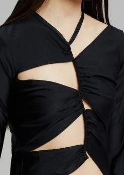 Sid Neigum Cutout Tension Blouse - Black