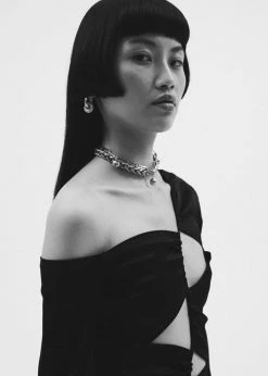 Sid Neigum Cutout Tension Blouse - Black