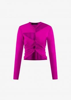 Sid Neigum Cutout Tension Blouse - Purple