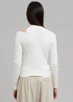 Sid Neigum Tension Cutout Top - Cream CLOTHING